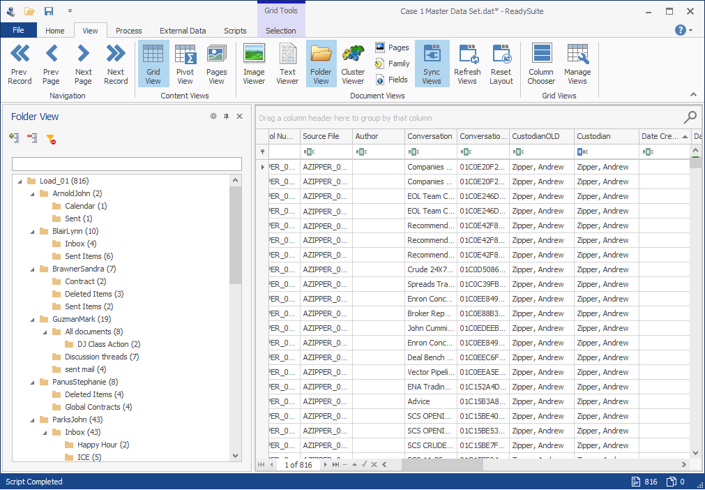 Folder View ReadySuite® Load File Tool